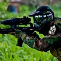 Uczestnik podczas gry w ASG