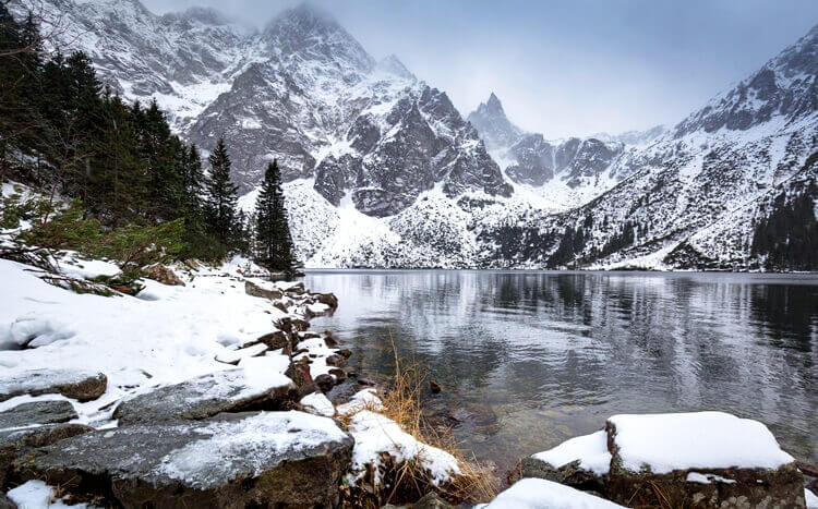 walentynki tatry zimą staw morskie oko