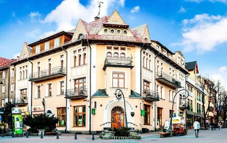 Widok na budynek w mieście Zakopane