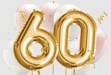 balony i życzenia na 60 urodziny