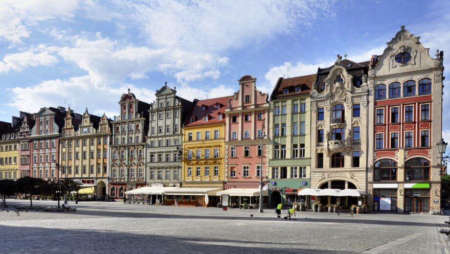 Widok na rynek miasta Wrocław