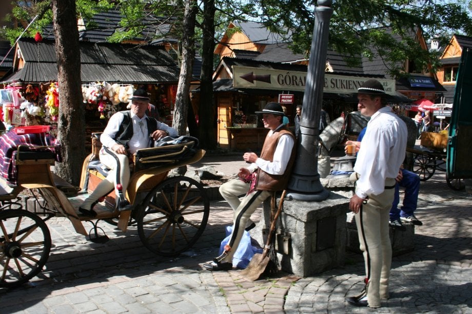 Krupówki w Zakopanem, górale