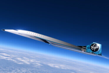 Model supersonicznego samolotu Mach 3 firmy Virgin Galactic