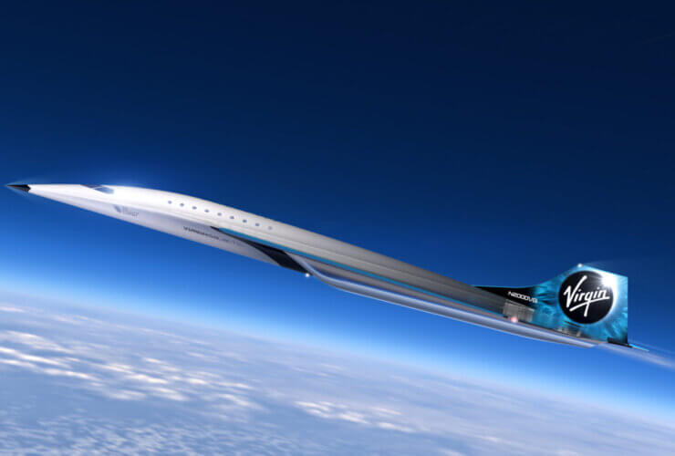 Model supersonicznego samolotu Mach 3 firmy Virgin Galactic