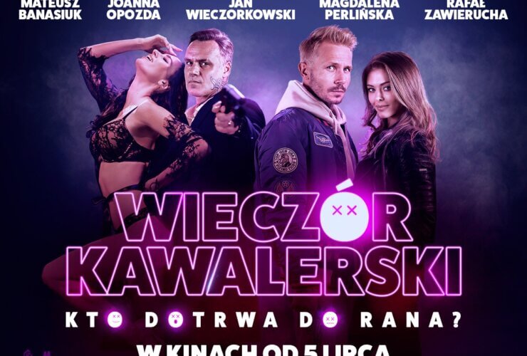 Plakat z premierą filmu "Wieczór kawalerski"